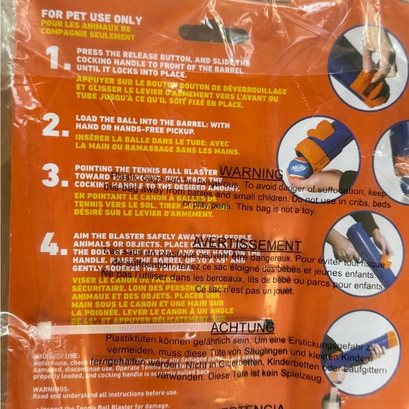 Toys Nerf Dog Ball Launcher - Blue and Orange - Picture 9 of 12